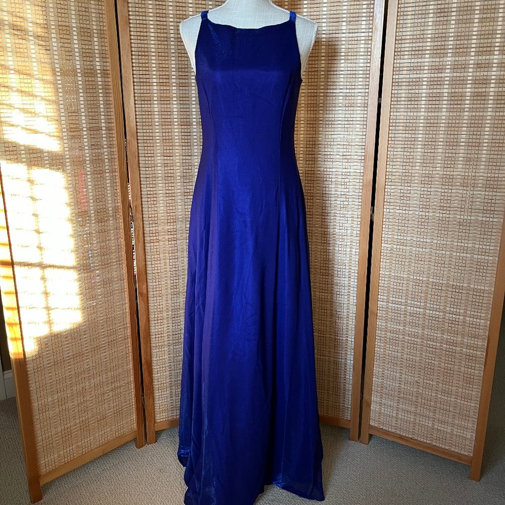 Betsy & Adam Gown - Shimmery Blue/Purple, Size 8